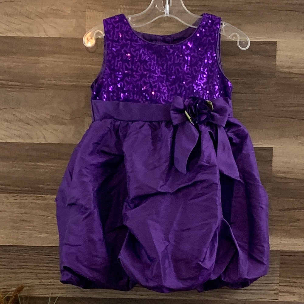 Youngland Purple Sequined Party Dress 2T